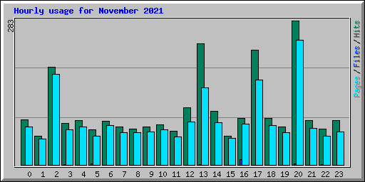 Hourly usage for November 2021