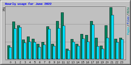 Hourly usage for June 2022