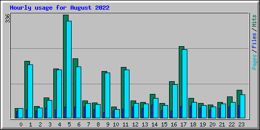 Hourly usage for August 2022