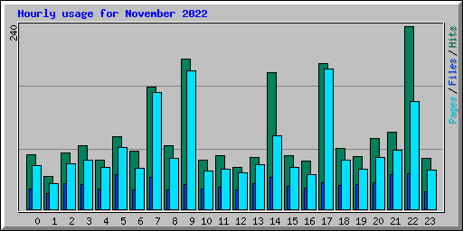 Hourly usage for November 2022