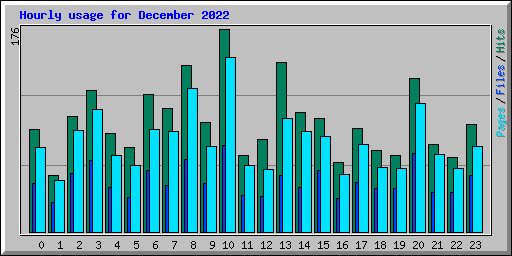 Hourly usage for December 2022