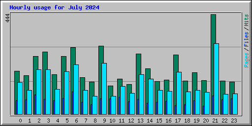 Hourly usage for July 2024