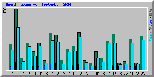 Hourly usage for September 2024