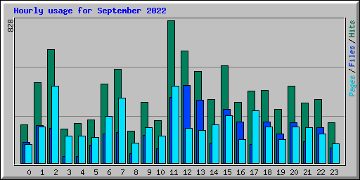 Hourly usage for September 2022