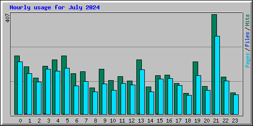 Hourly usage for July 2024