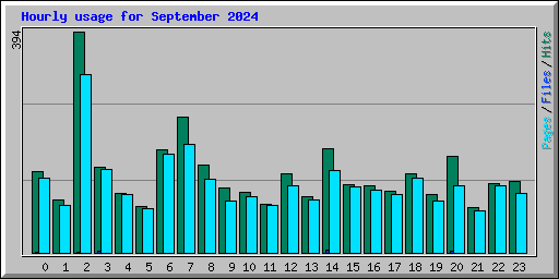 Hourly usage for September 2024